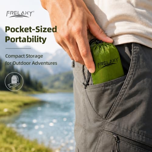 Frelaxy Pocket Picnic Blanket, Waterproof Blanket for Beach Festival - color: Army Green, size: 35'' x 57''