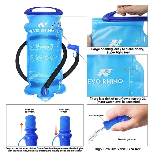 N NEVO RHINO Hydration Backpack, 18L Hiking Backpack with 3L Water Bladder - color: Orange