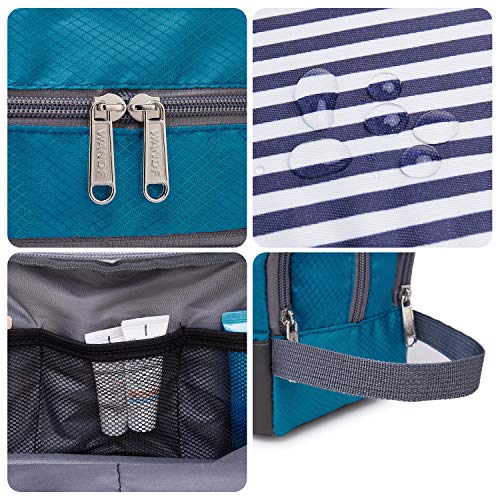 Toiletry Bag for Men Hanging Dopp Kit Water Resistant Shaving Bag Small Toiletry Bag for Traveling (Blue) - color: Blue