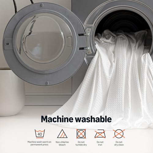 Amazon Basics Waffle 100% Viscose from Bamboo Blanket, Twin XL, White - color: White, size: Twin XL