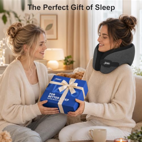Ergonomic Travel Pillow,100% Memory Foam Travel Neck Pillow for Airplanes