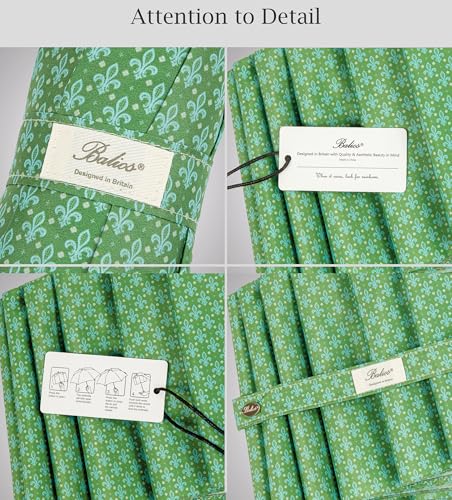 Balios Folding Umbrella Real Wood Handle Auto Open Close - color: Pimlico Juniper Green
