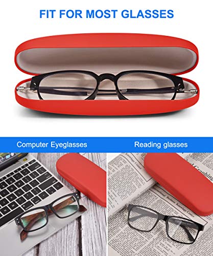 RayLove Unisex Hard Shell Eyeglasses Cases, Protective Case For Glasses - color: 2red