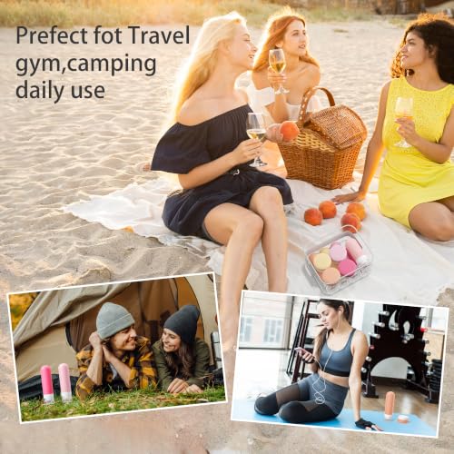 Quatish 15 Pack Travel Bottles Toiletries,Travel Size Containers,Macaron - color: Macaron