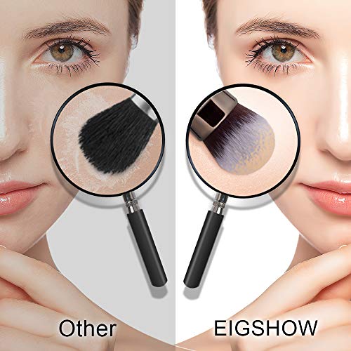 Professional Makeup Brush Set, Eigshow Makeup Brushes Perfect for Foundation Face Powder Blending Blush Bronzer Eyeliner Eye Shadow Brows with Case, Best Gift for Women, Travel Kit(PRO 18pcs Coffee) - color: Coffee