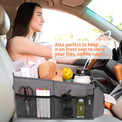 HEYSKAY Backseat Car Organizer Car Caddy Passenger Seat Organizer for Kids - color: Grey