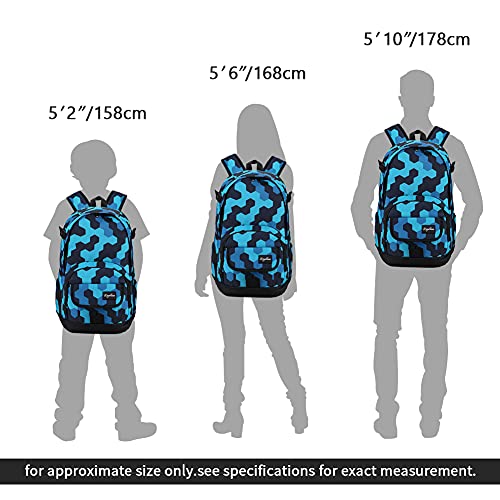 rickyh style School Backpack Travel Bag for Men & Women Lightweight College - color: 04hexagon Blue