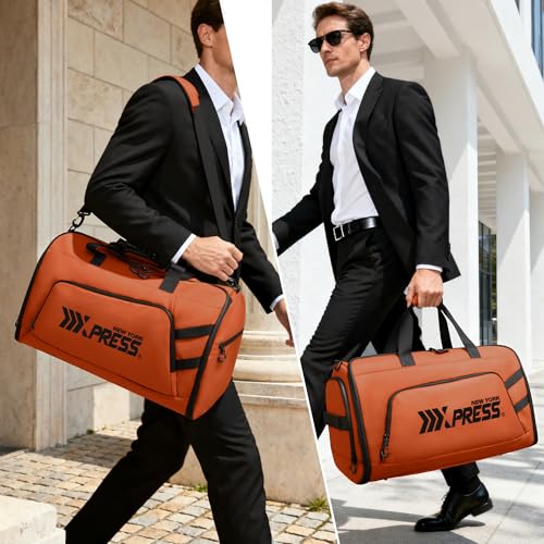 2-in-1 Convertible Garment Bag w/Shoulder Strap - color: Orange