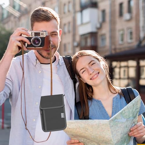 Travel Neck Wallet with RFID Blocking - color: Gray
