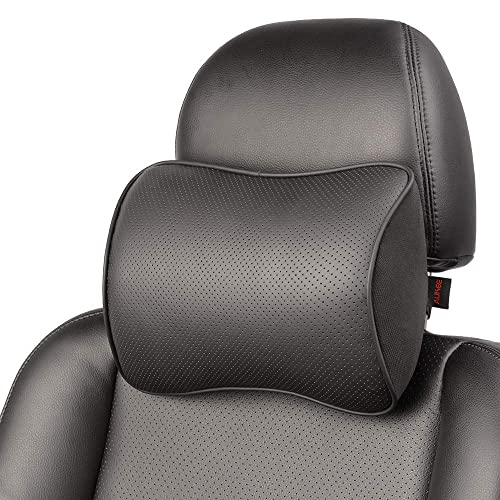 Aukee Memory Foam Car Neck Pillow (Black Soft, Pack of 1) - color: Black Soft, size: Pack of 1