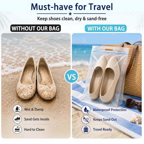 Waterproof Shoe Bags for Travel Packing Storage - size: 15-pack