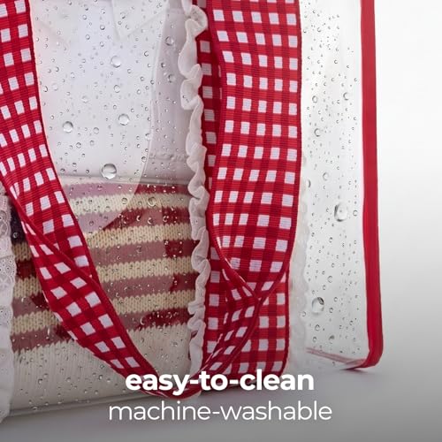 Case-Mate Jelly Tote Bag - color: Clear Cherry Gingham Eyelet Ruffle