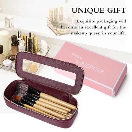 Pinkmik Makeup Brush Case, Burgundy, SLIM - color: B/Burgundy, size: SLIM