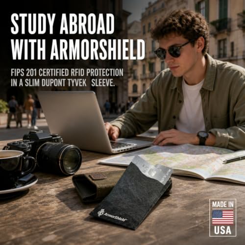 Semper Paratus Gear TYVEK RFID Blocking Credit Card Sleeves Protectors | 100% MADE IN USA - For Travel wallet, pocket or purse. Safeguard against identity theft (GRAY-5PACK) - size: 5PACK