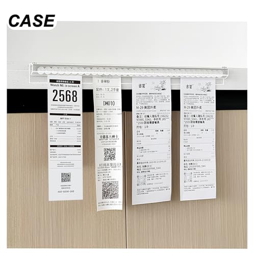 3 Pack Receipt Holder Job Ticket Holders for Restaurant(Total 47.2 in) - size: 3Pack - 40CM - Clear Plastic