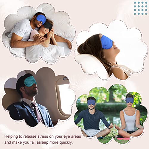 BBTO 4 Pack Silk Sleep Eye Mask, Royal Blue, Dark Green, Navy Blue, Black - color: Royal Blue, Dark Green, Navy Blue, Black