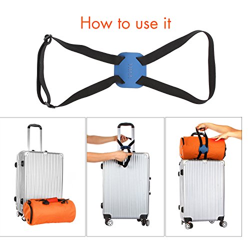 VVILL Bag Bungee, Luggage Straps Suitcase Adjustable Belt - Lightweight and Durable Travel Bag Accessories - color: Black