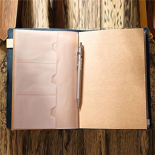 Genuine Leather TN Travel Notebook Protective Cover Journal Sketchbook Planner Agenda Diary Personal Organizers Noteboo (Blue Standard) - color: Blue Standard