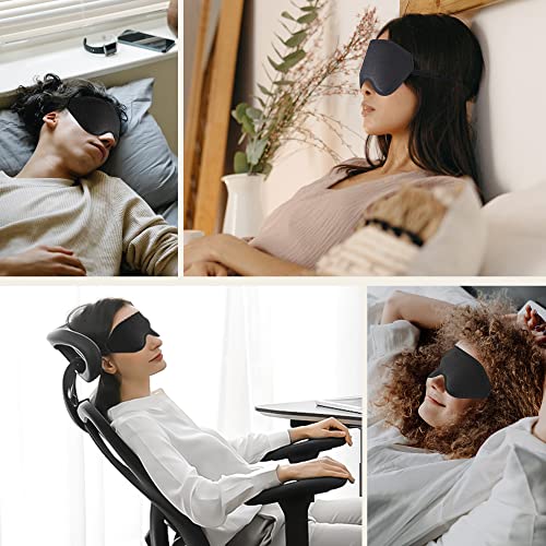 Sleep Mask for Lash Extensions, 3D Memory Foam (Black, 1pcs) - color: Black