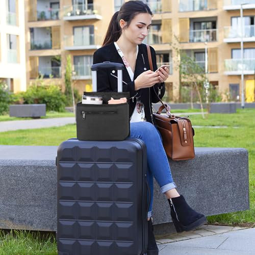 2 Pack Luggage Travel Cup Holder for Suitcase, Drink Carrier for Traveler - color: 2 pack black