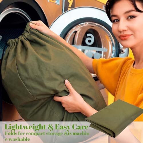Waterproof Dry Bag Green Laundry Clothing Bag with Rubber Liner