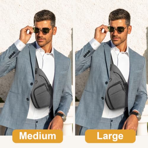 Pritent Crossbody Bags for Women Men Sling Bag Backpack Shoulder Bag - color: Light Grey, size: Medium