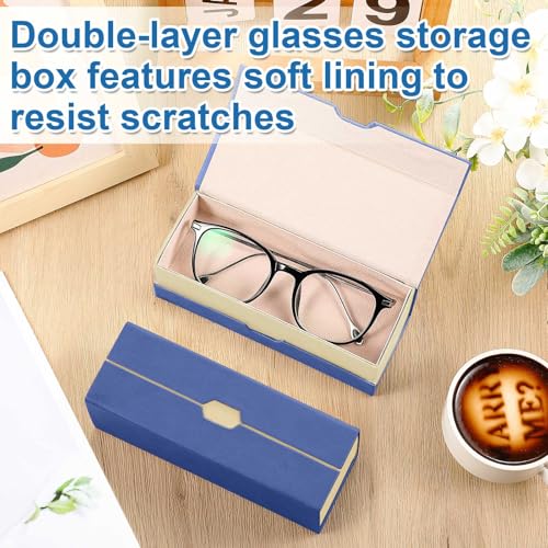 Flutesan 2 in 1 Daily Contact Lens and Glasses Organizer Case, Blue - color: Blue
