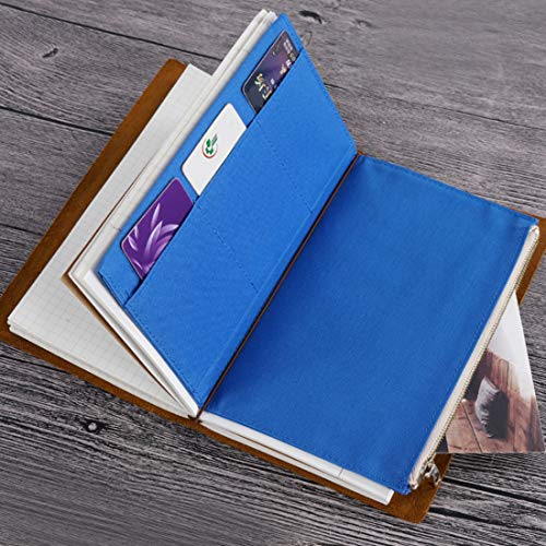 Moterm Canvas Zipper Pocket Insert Pouch for Travelers Notebook Refill - color: Canvas-Deepblue, size: Standard Size