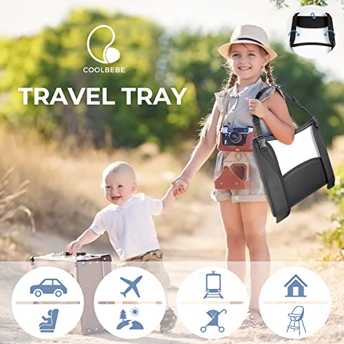 COOLBEBE Kids Travel Tray for Toddler Car Seat, Black - color: Black-1