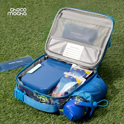 Choco Mocha Lightning Backpack Set Kids Backpacks for Boys, Boys Backpack with Lunch Box & Water Bottle, Elementary School Bookbag Age 6-8 17 Inch, Blue - color: Lightning Blue