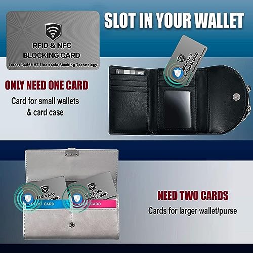 SaiTech IT 5 Pack RFID Blocking Card for Credit Debit ID Card, Grey - color: Grey