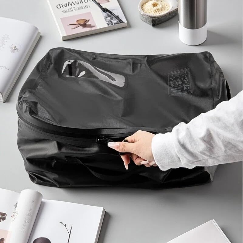 Travel Vacuum Packing Cubes Space Saver with Built-in Pump (Pink, 25L) - color: Pink, size: 25L