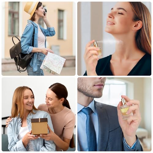 Segbeauty 1oz Glass Perfume Bottles Empty 2pcs, Travel Perfume Spray Bottles Refillable, 30ml Cologne Travel Bottle, Clear Cologne Atomizer with Dispenser Transfer Tool, Fragrance Atomizer Sprayer - color: Clear, style: 1oz/30ml