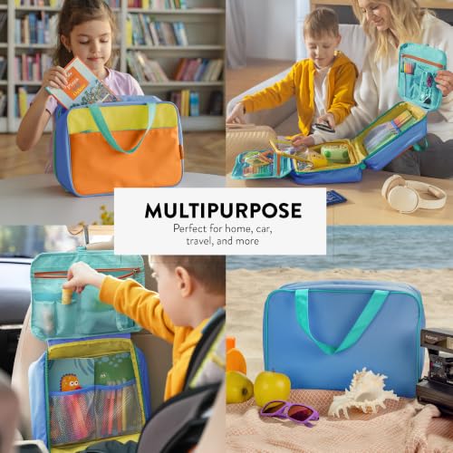 Kids Travel Organizer, Boys Bag With Hook, Toiletry and Makeup Bag, Large - color: CB Blue, size: Large