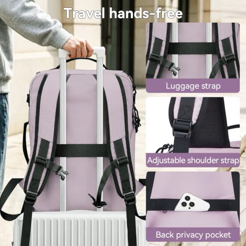 Travel Backpack for Men Women, Carry On Laptop Backpack - color: Purple-2