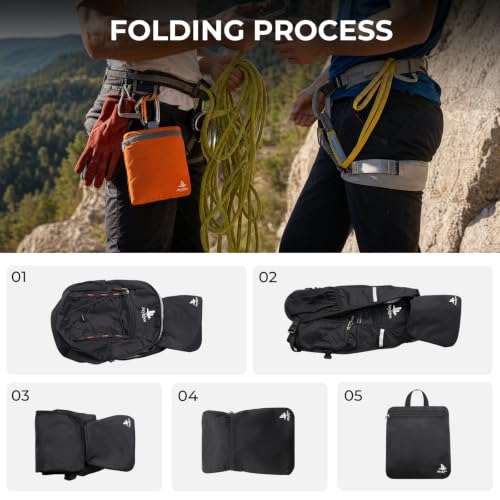 14L Small Hiking Backpack, Packable Travel Daypack for Men Women - color: Black