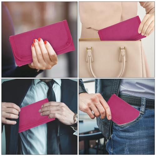 Money Organizer with Zipper,Cash Envelopes Budget Binder - color: Berry