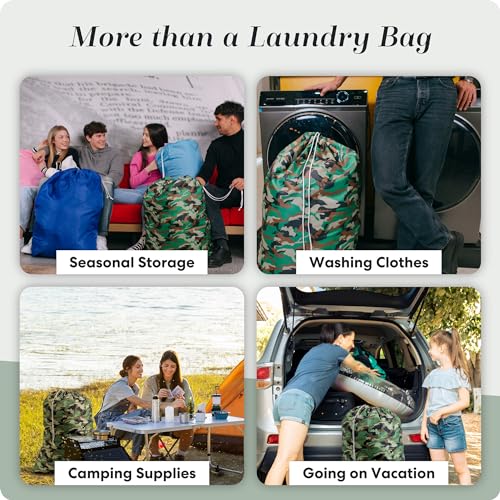 Handy Laundry XL Nylon Laundry Bag 22"x32", Heavy Duty, Camouflage - color: Camouflage, size: 30" x 40"