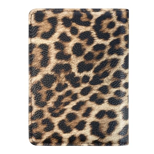 Coco Rossi Passport Holder for Travel Women Slim RFID Passport Cover Wallet - color: Cheetah Print