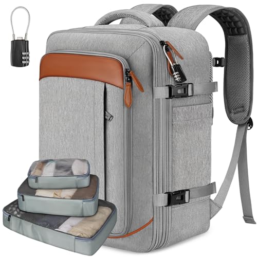 Vancropak Carry On Backpack for Airplanes, Flight Approved Travel Backpack - color: Grey