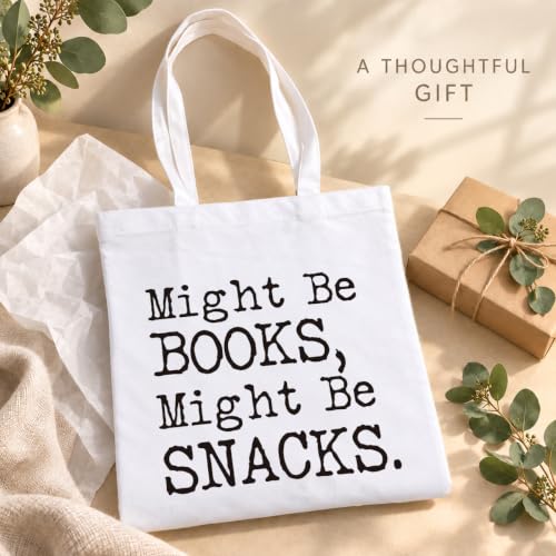 Funny Canvas Tote Bag, Reusable Playful Shoulder Bag, Whimsical Carryall for Shopping Commute Beach - color: Book 01