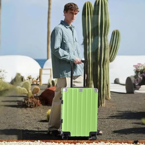 Krute Zipperless Carry On Luggage with Wheels 20 inch Hardshell Suitcase - color: Green, size: Carry-on (20 Inch)