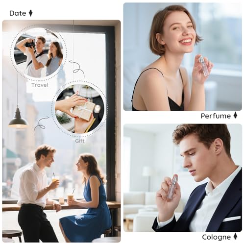 Segbeauty 20pcs 0.34oz Atomizer Sprayer for Perfume Glass Spray Bottles, Bulk Glass Refillable Travel Atomizer, 10ml Travel Cologne Sprayer with Perfume Transfer Tool, Sample Cologne Spray Bottle - size: 0.34oz/10ml