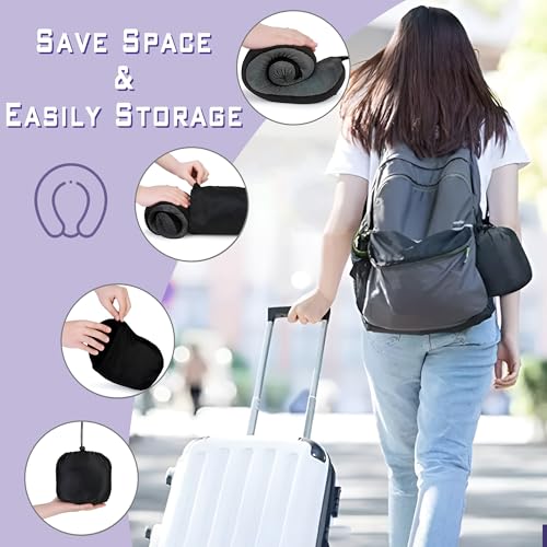 Travel Neck Pillow,Neck Pillow for Sleeping Travel,Airplane, Car, Office - color: Grey