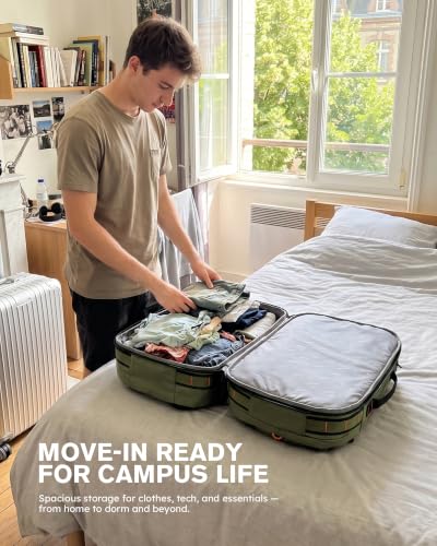Tolaccea Travel Backpack 40-50L, 16" Laptop Carry On Duffle for Travel Work - color: Army Green