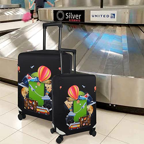 Explore Land Travel Luggage Cover Fits 23-26 inch Case (Travel, M) - color: Travel, size: M