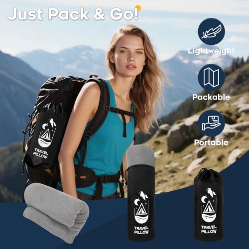 CushyOasis Camping Pillow Set with Travel Pillow, Eye Mask, Earplugs Small - size: Small