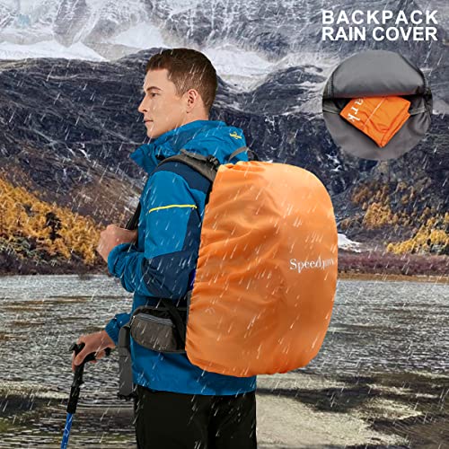 SPEEDPARK 40L Hiking Backpack, Lightweight Camping Daypack with Rain Cover - color: Camo