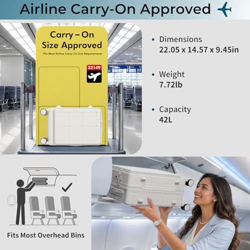 Santino Carry On Luggage 22x14x9 Airline Approved 20 Inch baggage pc Hard Shell Suitcase with Spinner Wheels TSA Lock with USB Port and Cup Holder and phone holder Top Opening Suitcase - color: pink