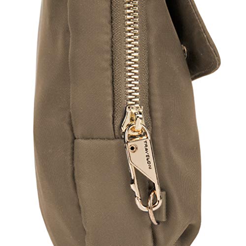 Travelon Anti-Theft Tailored Crossbody Phone Pouch - color: Sable